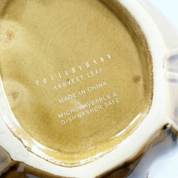 Pottery Barn Autumn Leaf Orange Ceramic Plate - Picture 3 of 3